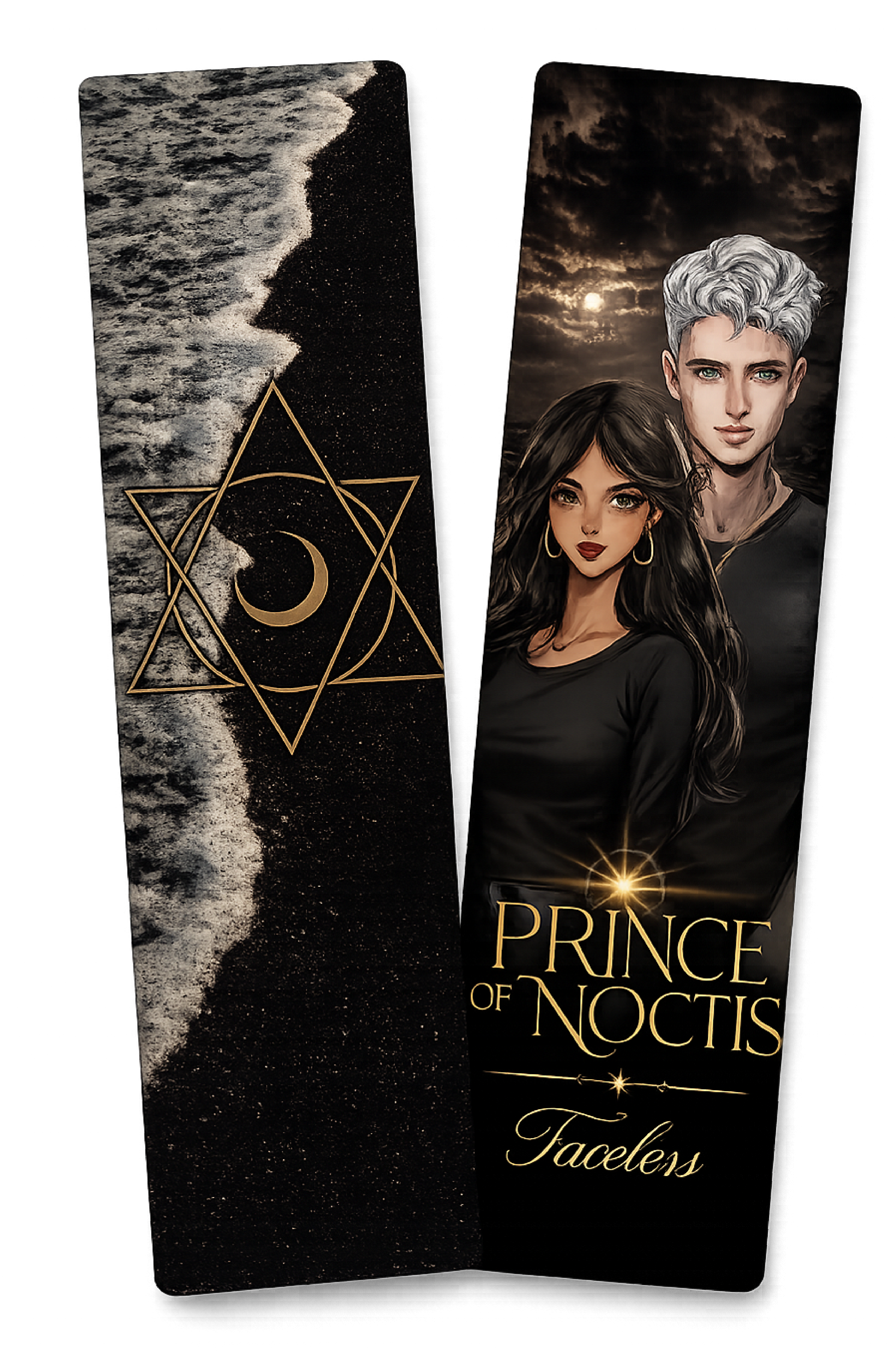Prince of Noctis bookmark, front and back