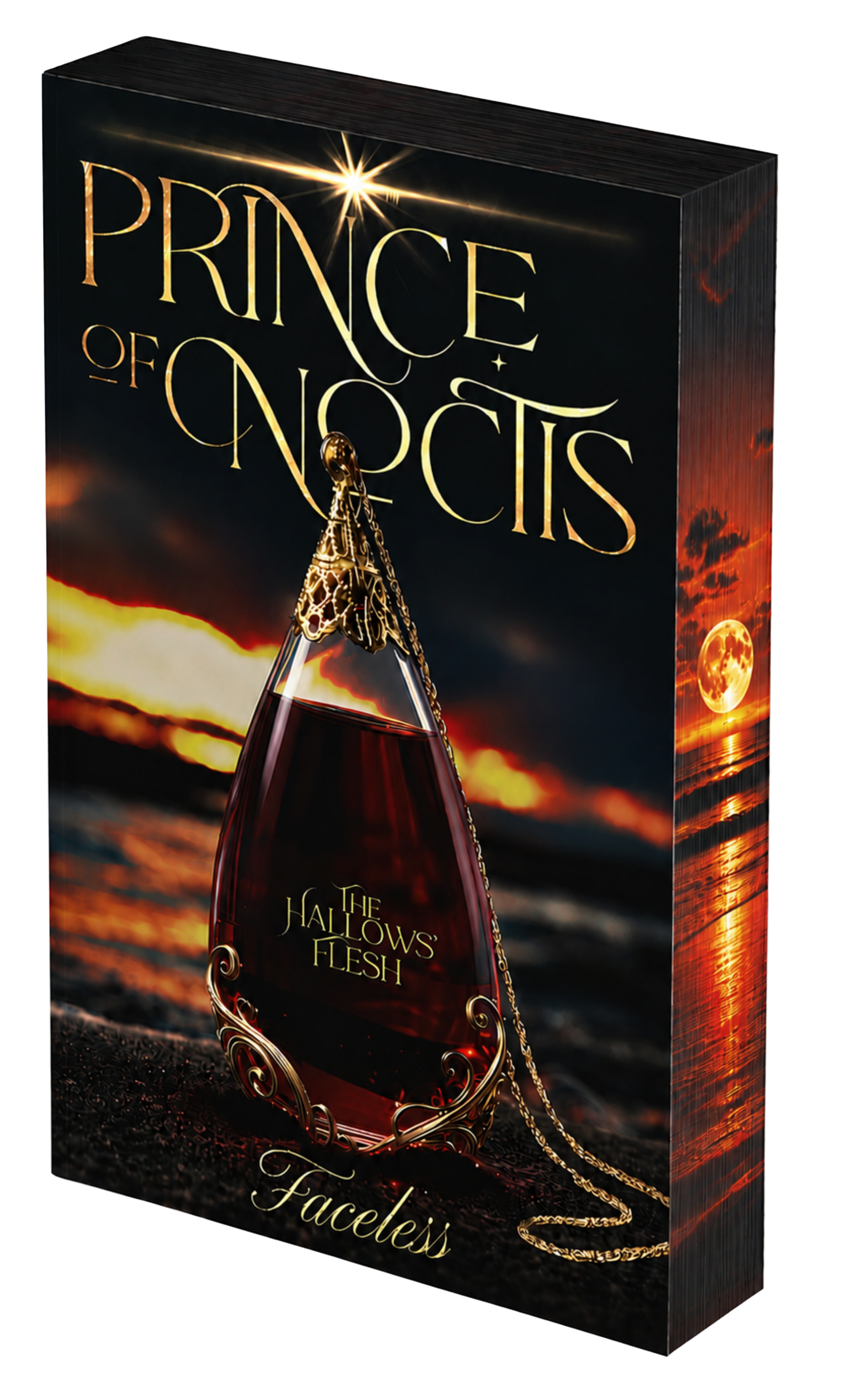 Prince of Noctis Collector's Edition with black-and-gold sprayed edges