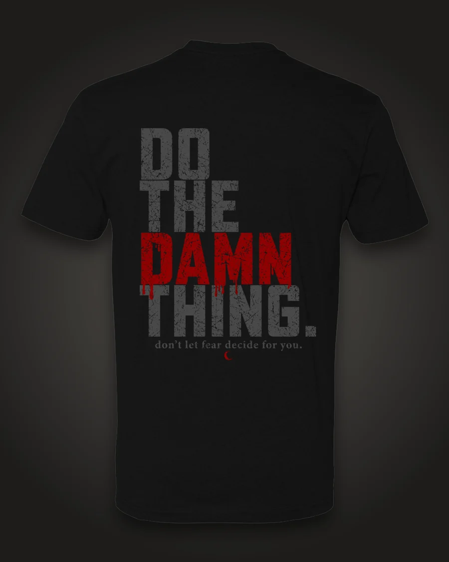 DTDT Blood: Unisex Tee, back print.