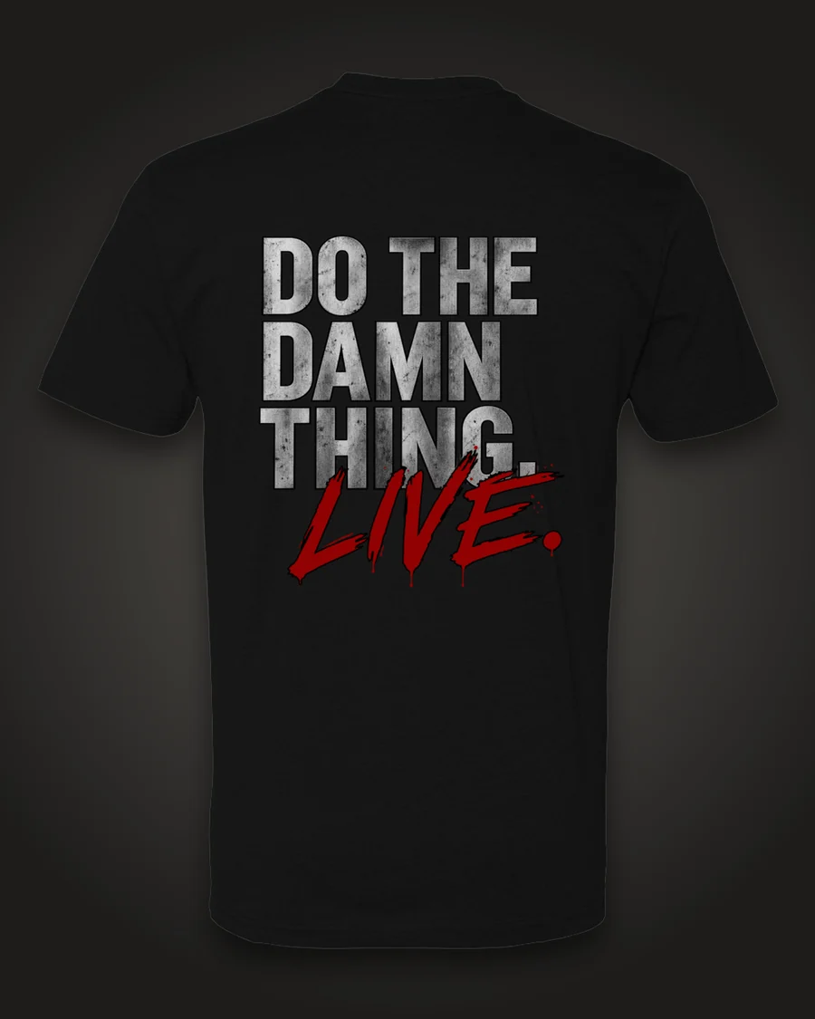 DTDT Metallic: Unisex Tee, back print.